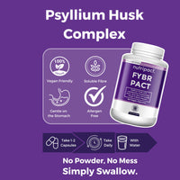 nutripact Fibre Supplement 7 in 1 Complex - Psyllium Husk 4000mg with Probiotics, Prebiotics, Aloe Vera – High Strength Natural Soluble Fiber – 60 Vegan Capsules - FYBR Pact by Nutripact