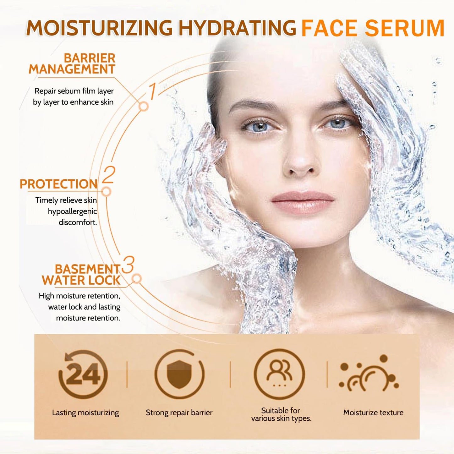Vitamin C Serum for Face Concentrated Ampoules, Vit C Serum Anti Ageing & Anti Wrinkle Serum, Brightening Serum for Dull,Tired Skin, Powerful Antioxidant Protection face serum, 7x2ml Ampoule Serum