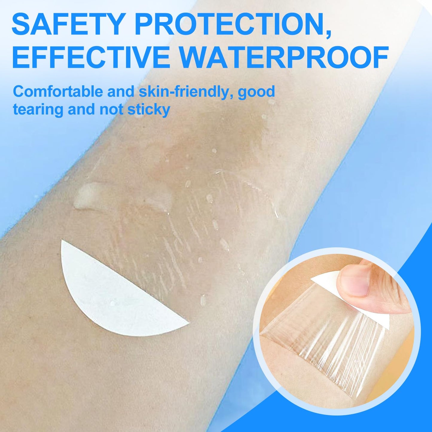 Generic Ear Covers for Shower – 60 Waterproof PU Stickers – Skin-Friendly & No-Lift Design for Swimming and Showering