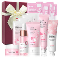 GUOUURR Skincare Set for Teenage Girls Gifts Kits, Skin Care Sets & Kits - Essence Cream,Serum,Eye Serum,Lip Mask,Hand Cream,4 Pcs Face Masks,4 Pcs Mud Masks with Gift Box