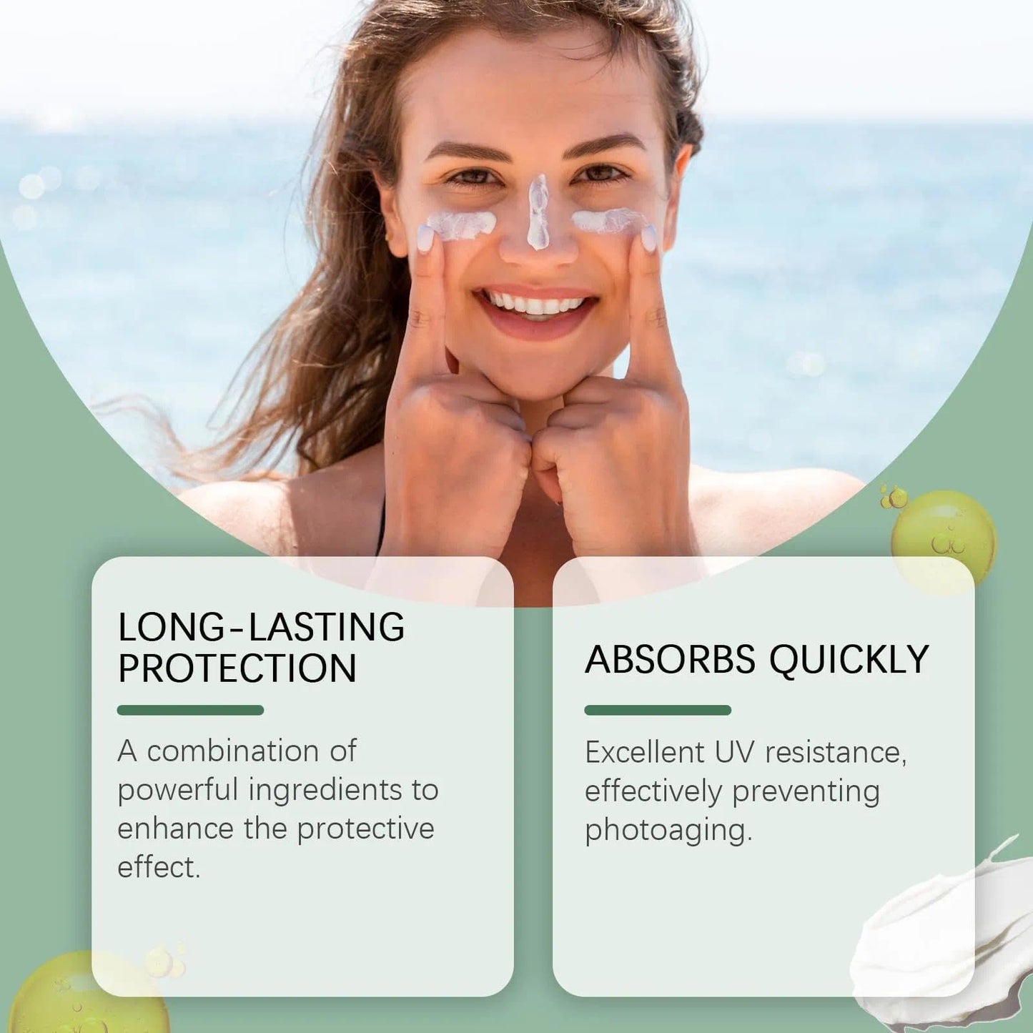 OunTechGlory SPF50 Sunscreen Balm - Natural Tallow Sun Cream for Face & Body - UVA/UVB Protection - Lightweight Sun Balm for Outdoor & Beach - Moisturizing Sunblock