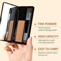 L0famy Root Cover Up Medium Brown, Root Cover Up Hairline Powder for Thin Hair, Hairline Powder, Root Touch Up Hair Powder, Water & Sweat Resistant Hair Loss Concealer Set for Thinning Hair Women (8g)