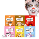 ChicNana 6Pcs Sheet Mask, Face Mask Set for Teenage Girls, Fun Animal Printed Sheet Face Masks, With Tiger and Cat Easy Use Face Mask Gift Set, Hydrating, Soothe, Brighten, Face Masks for All Skin Types