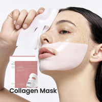 NatrLuxe Korean Collagen Face Mask - Hydrating Overnight Sheet Masks For Face Skincare - 5pcs Pack