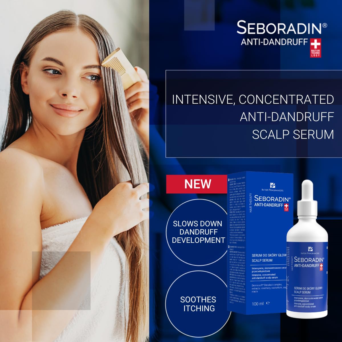 SEBORADIN Seboradin Scalp Serum Anti Dandruff Hair Treatment Intensive Hydration Nourishment Regeneration 100 ml