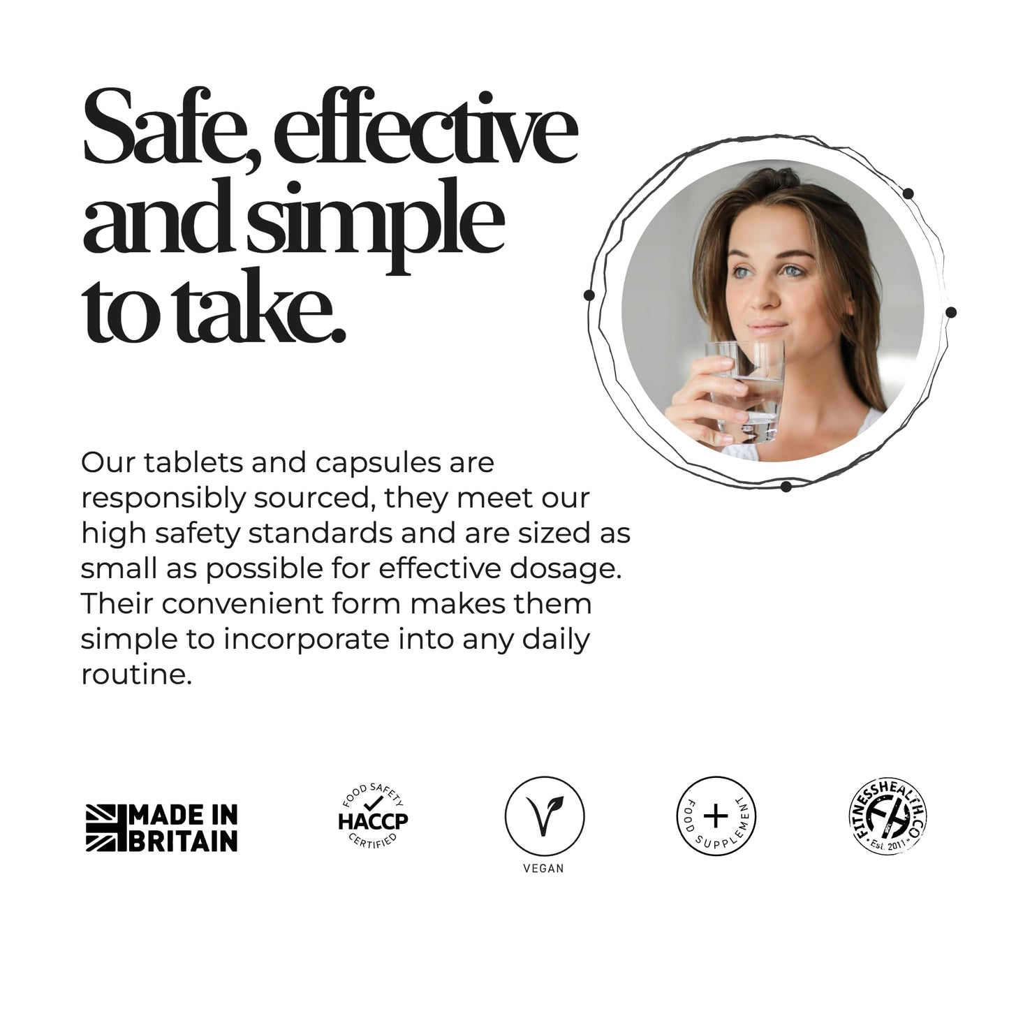 Fitness Health Biotin, Copper & Zinc Tablets - Promotes Healthy Hair, Skin & Nails - High Energy Production - Support Hormone Balance - Vegan Biotin Complex Supplements โ (120 Tablets)