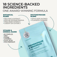 Inspiriko Perimenopause & Menopause Supplements - 18-in-1 Menopause Complex with Phytoestrogens, SOYA Isoflavones, Perimenopause Vitamins & Minerals for Hormone Balance for Women, 60 Vegan Capsules
