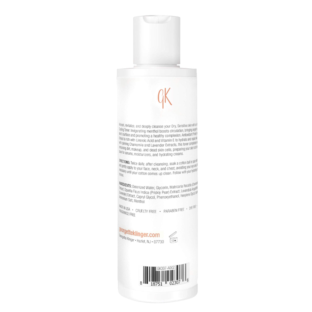 Hydro Cooling Daily Face Toner by Georgette Klinger - Alcohol Free Hydrating Facial Toner Astringent for Dry, Sensitive Skin Infused with Chamomile & Lavender Extract Infused Vitamin E
