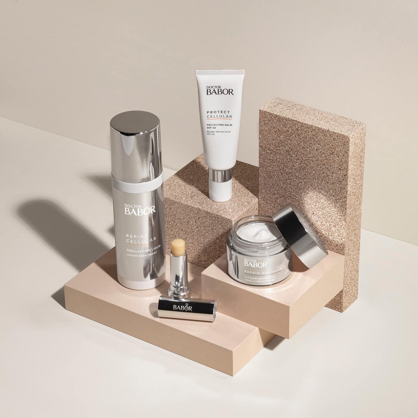 DOCTOR BABOR Face Sun Cream SPF 50, Fast-Absorbing and Non-Sticky Sun Protection Balm with Panthenol, Protecting Balm, 1 x 50 ml