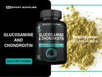 Glucosamine and Chondroitin High Strength Plus 5 Vitamins - 120 Complex Capsules 1,000mg (Providing 530mg Base) - Chondroitin 200mg - Added Turmeric, Ginger, Black Pepper, Vitamin C, B6, B1, D3 & B12