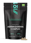 ALPHA01 Organic Ashwagandha Complex 7055mg - KSM-66® with Turmeric & Black Pepper - 22.5mg Withanolides - Most Bioavailable Full-Spectrum Root Extract - Not Tablets or Powder - 90 Vegan Capsules by Alpha01