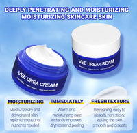 GMHLLES 2 Bottles Urea Cream 60 Percent for Feet,70g Cracked Heel Repair Cream,Urea Moisturiser,Lightweight and Gentle,Suitable for Cracked Feet and Dry Body Skin Care,with 1 Massage Board