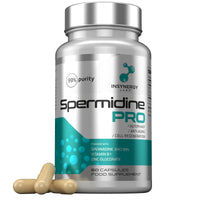 Spermidine PRO (99% Purity Elite Grade) Pure Spermdine 100X Potency vs Wheat Germ Spermidine Supplements, Enhanced with Zinc +Vitamin B1, Spermidine Supplements 10mg 60 Vegan Spermidine Capsules