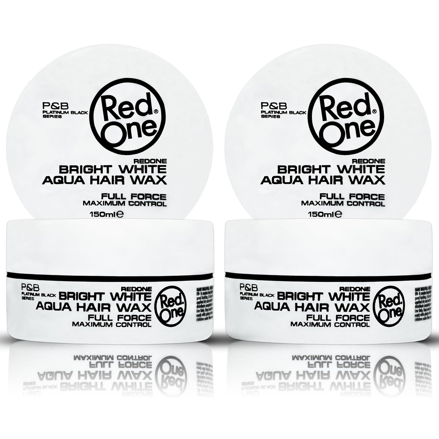 Redone RedOne Aquatic Hair Wax White 150 ml | Edge Control | Ultra Hold | Hair Wax for Men and Women | Peach Scent | Maximum Control - Pack of 2