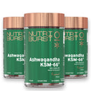 Nutriburst 300mg Ashwagandha + Vitamin B5 & Iodine Multipack - Herbal Adaptogen to Reduce Tiredness & Support Mental Performance - Vegan & Sugar Free - 3 x 60 Tropical Gummies - 3 Month Supply