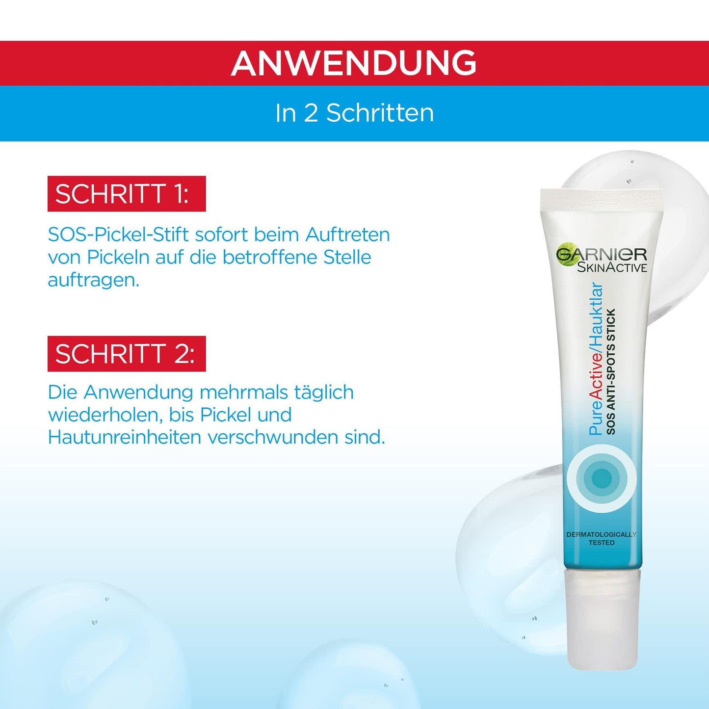 Garnier Skin Clear S.O.S Anti-Pimple Pen for Blemished Skin, Extra Strong, with Vitamin B3, Zinc, Salicylic Acid and Eucalyptus, Skin Active, 10 ml