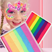 Generic Rainbow Face Paint, Make-Up Colours, Face Paint, Rainbow Face Paint, Body Painting, Water Soluble, Rainbow, Theatre Make-Up, Carnival, Colourful Body Colours, Quick Drying (25 g, 02#)
