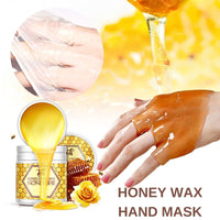 Wax Hand Mask, Honey Milk Hand Peeling Mask, Honey Hand Mask Moisturizing,Nourishing & Hydrating Hand Mask, Exfoliating Hand Wax,Hand Remove Dead Skin,Hand Skin Repair for Dry,Aging,Cracked Hands-170g