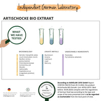 Organic Artichoke Vegavero® | 2000mg (20:1) Artichoke Extract High Strength | No Leaf Fibre, No Inulin | 2.5% Cynarin | NO Additives, Lab-Tested | Made in Germany | 120 Artichoke Capsules | Vegan