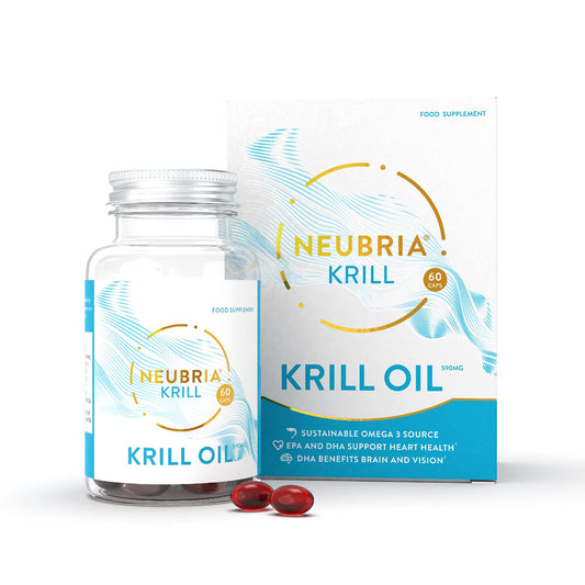 NEUBRIA Superior Krill Oil Capsules- Sustainable Omega 3 Source (318mg per Serving) - High Levels of EPA and DHA, 60 Easy to take Soft Capsules (30 Day Supply) – Non-GMO - by Neubria