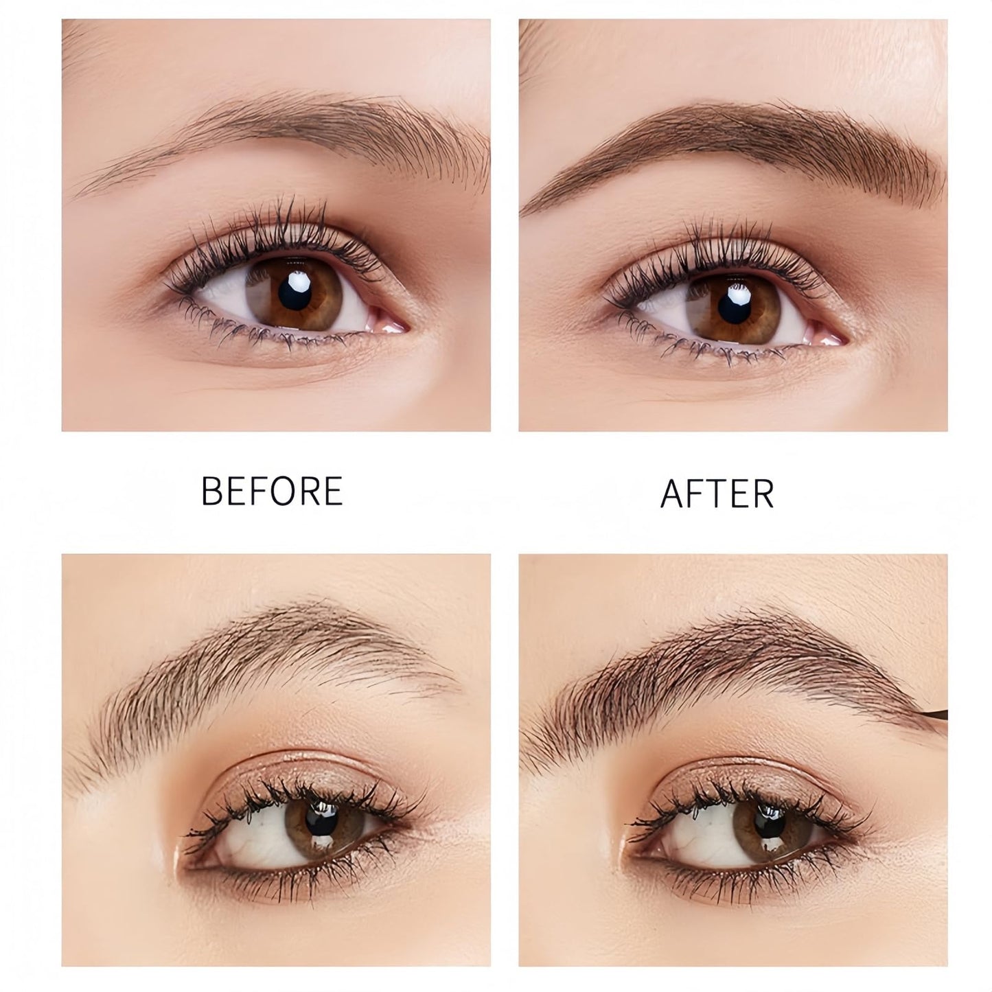 OuXing Eyebrow Tint,Semi-Permanent Eyebrow Dye,Eyebr-ow T-int Dark Brown,B/row Ti-nt Eye-brow Dye Kit with B/row Cards & Brush,Long-Lasting D/ye Eye/brow Gel,Waterproof Eye-brow T-int Pencil,01 Brown