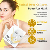 ThamGlow Retinol Deep Collagen Boost-Up Mask, Forehead Wrinkle Patches & V Edge Patches Face Lift, V Line Face Lifting Chin Mask, Neck Tape For Saggy Neck - Hydrate, Firm & Smooth Skin, Anti-Ageing Formula