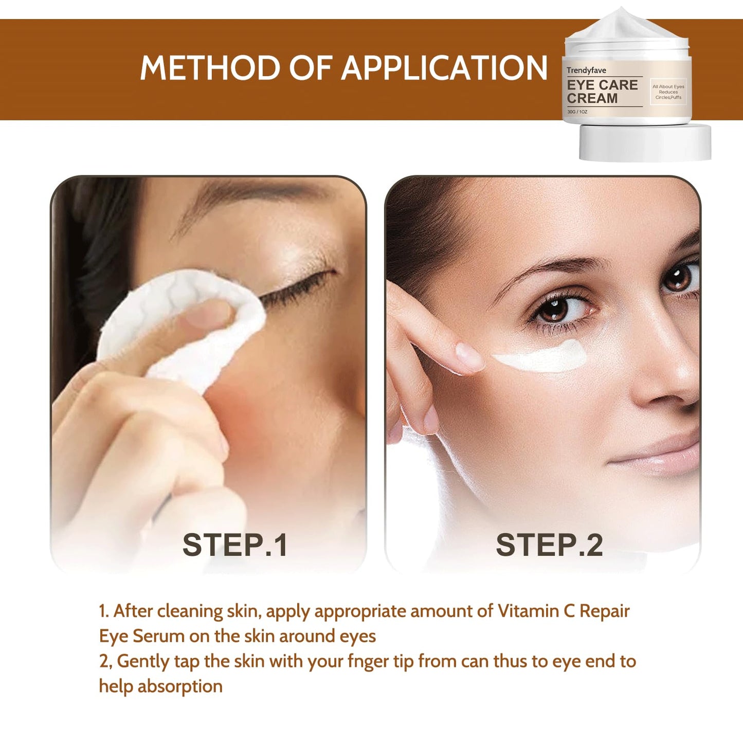 Trendyfave Eye Cream Anti Aging, Eye Cream For Dark Circles And Puffy Eyes, Moisturising Eye Tightening Cream, Under Eye Cream, Fade Fine Lines, Tight, Reduce Eye Bags