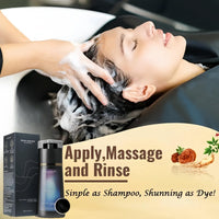 Polar Hair Dye Shampoo,Hair Care Instant Dye Shampoo,Black Shampoo for Grey Hair,Hair Color for Women,3 in 1 Instant Hair Dye Shampoo,Anti Grey Shampoo,Hair Colour Shampoo,Temporary Hair Dye(Black)