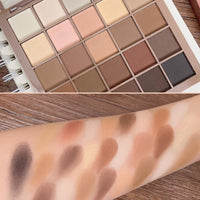 GEEWHILE Nude Eyeshadow Palette, 25 Full Matte Nude Brown Eye Shadow Pallets for Women, Highly Pigmented Brown Tones Eyeshadow Make Up Palettes Long Lasting Waterproof Taupe Pink Brown Eye Pallet