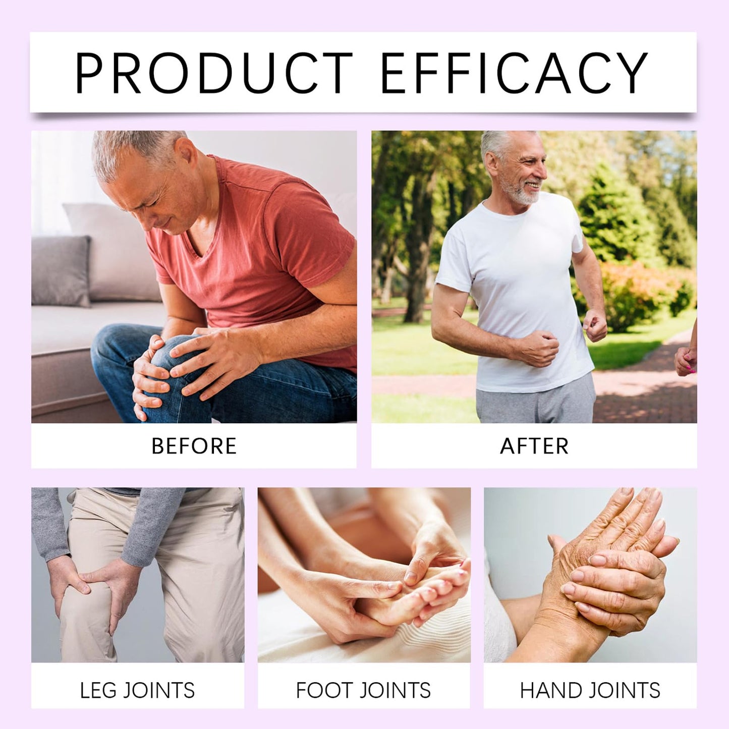 Joint Pain Gel Purple Gel 100g,Pain Relief Cream for Knee,Natural Relief Cream,Instant Soothing Joint Massage Gel for Women & Men,Shoulder & Arm & Knee & Leg,Fast Absorb & Relax Muscle