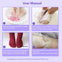 Tongyend Foot Peel Mask,3Pcs Natural Aloe Vera Gel Foot Mask,Foot Peel Mask For Hard Skin,Exfoliating Feet Peeling Socks,Foot Callus Remover,Foot Care,Feet Hard Skin Remover,Pedicure Sets For Feet (Lavender)