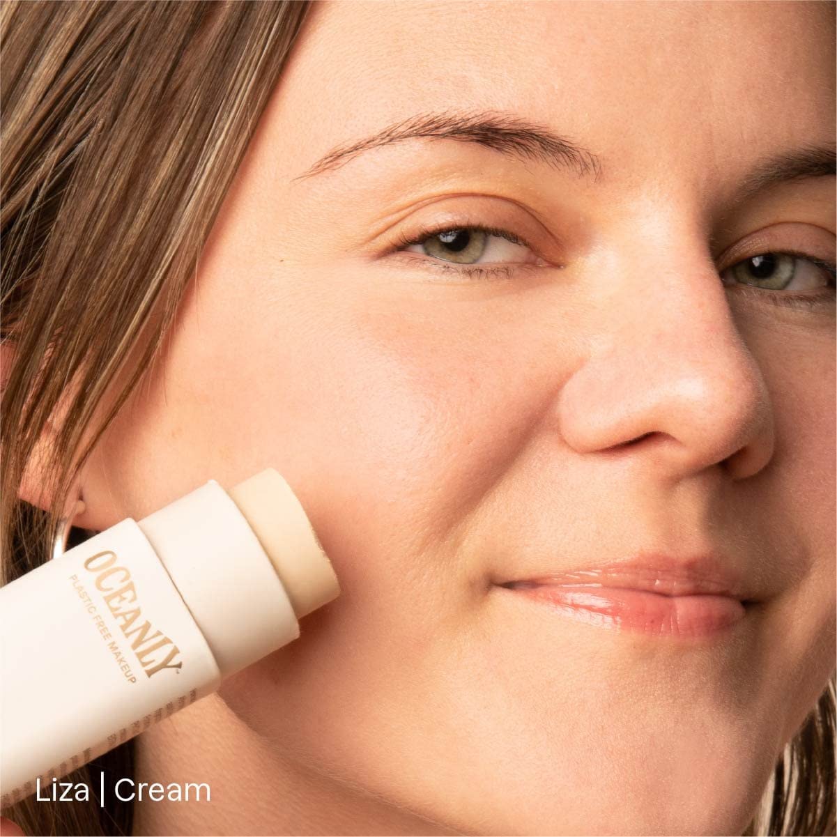 ATTITUDE Oceanly Plastic-Free Light Coverage Foundation Stick, Titanium Dioxide-Free, EWG Verified, Vegan Makeup, Cream, 12 grams