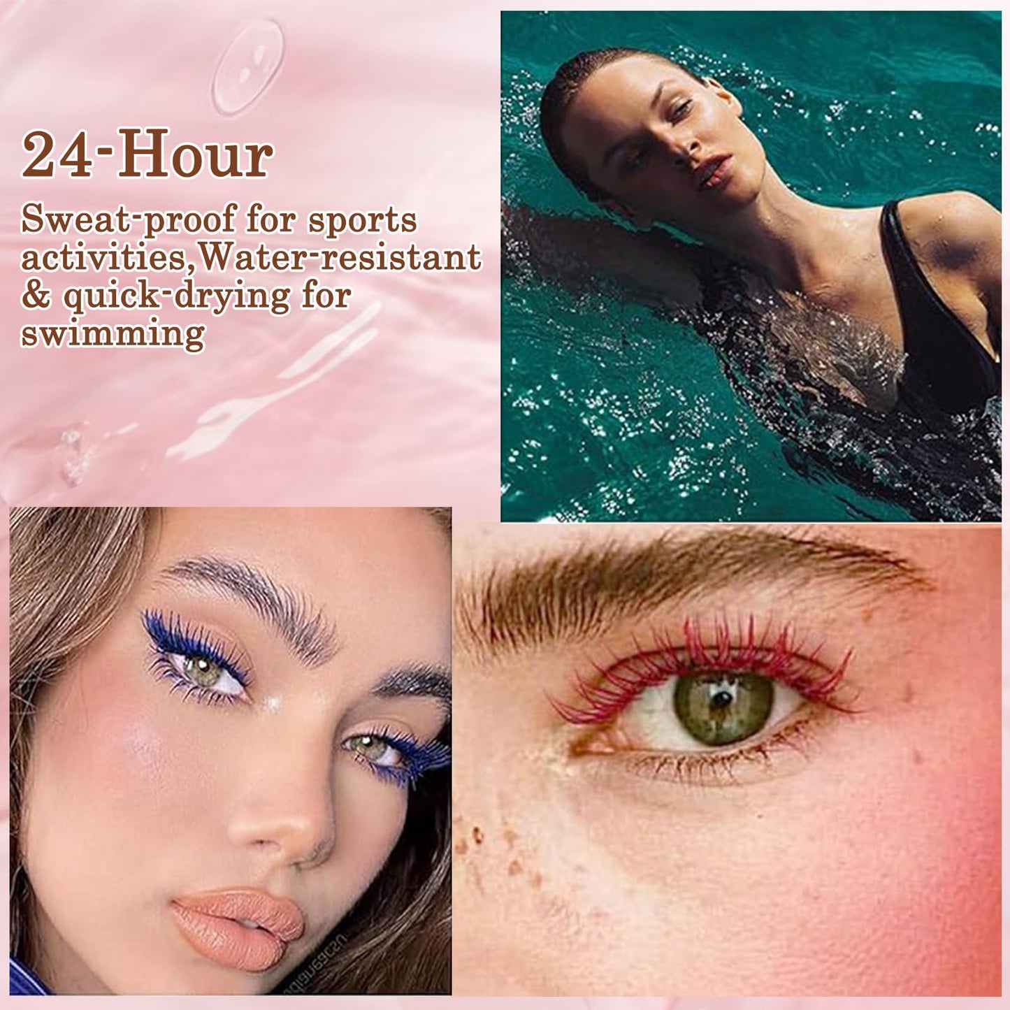 Generic Navy Blue Waterproof Tubing Mascara β Deep Blue Colored Volumizing & Curling Mascara β Long Lasting, Smudge-Proof, Easy to Remove Eye Makeup Highly Pigmented for Bold Lash Looks (blue)