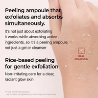 ISBEAUSOLS Peel Shot Glow Rice Ampoule Duo, White Rice + Black Rice Ampoule, Exfoliating Face Scrub for Women, Gentle Facial Cleanser with Rice Water & Niacinamide,Anti-Aging Dead Skin Remover for All Skin Types