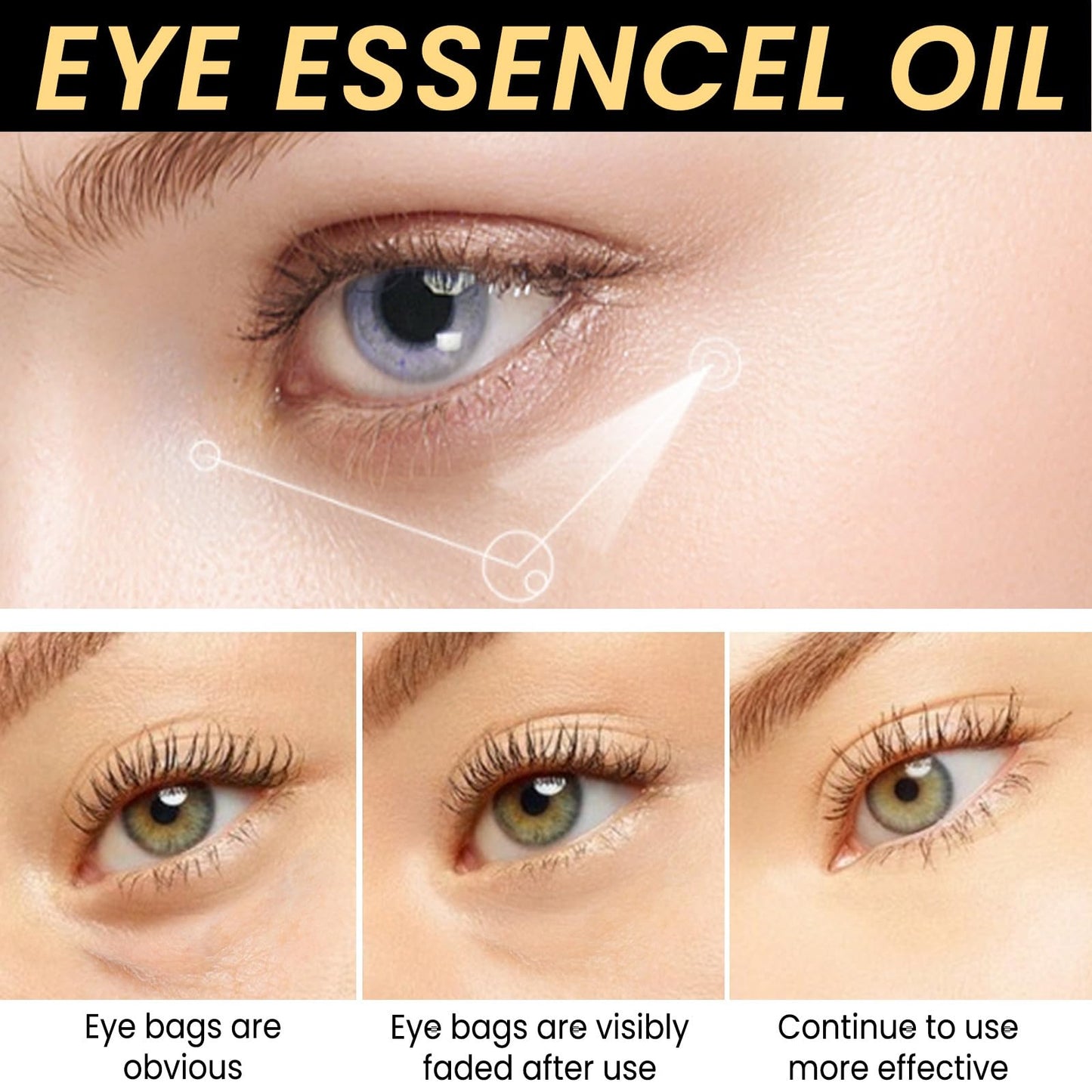 Siyinzu Lutein Eye Essence Oil,Lutein Anti-Wrinkle Eye Serum Oil,Vc E-ye Wrinkle Essence O-il,Fading Anti-Wrinkle To Improve Eye Bags Dark Circles for All Skin Types1PCS, 20ml)