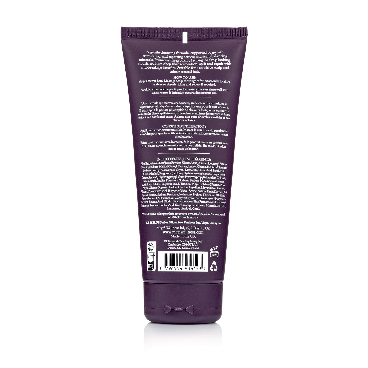 MEGI Wellness Hair Growth Shampoo with AnaGain & Biotin for Stronger, Healthier Hair 200ml Stimulating Shampoo for Hair Loss & Sensitive Scalps | Vegan, SLS-Free Hair Loss Shampoo (200ml)