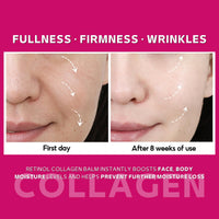 Retinol & Collagen Stick for Face Neck Firming Cream, Moisture Glow Multi Balm Stick, Collagen Face Cream for Anti Wrinkles, Retinol Sticks, Neck Tightening Cream, Moisturizing, 40g