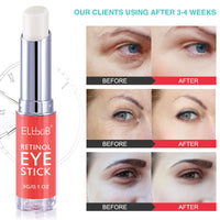 ELBBUB Retinol Eye Stick - Anti Wrinkle Eye Cream for Puffy Eyes, Dark Circles, Eye Bags, Crows Feet, Wrinkles, Reduces Wrinkles Saggy Skin Puffy Eyes