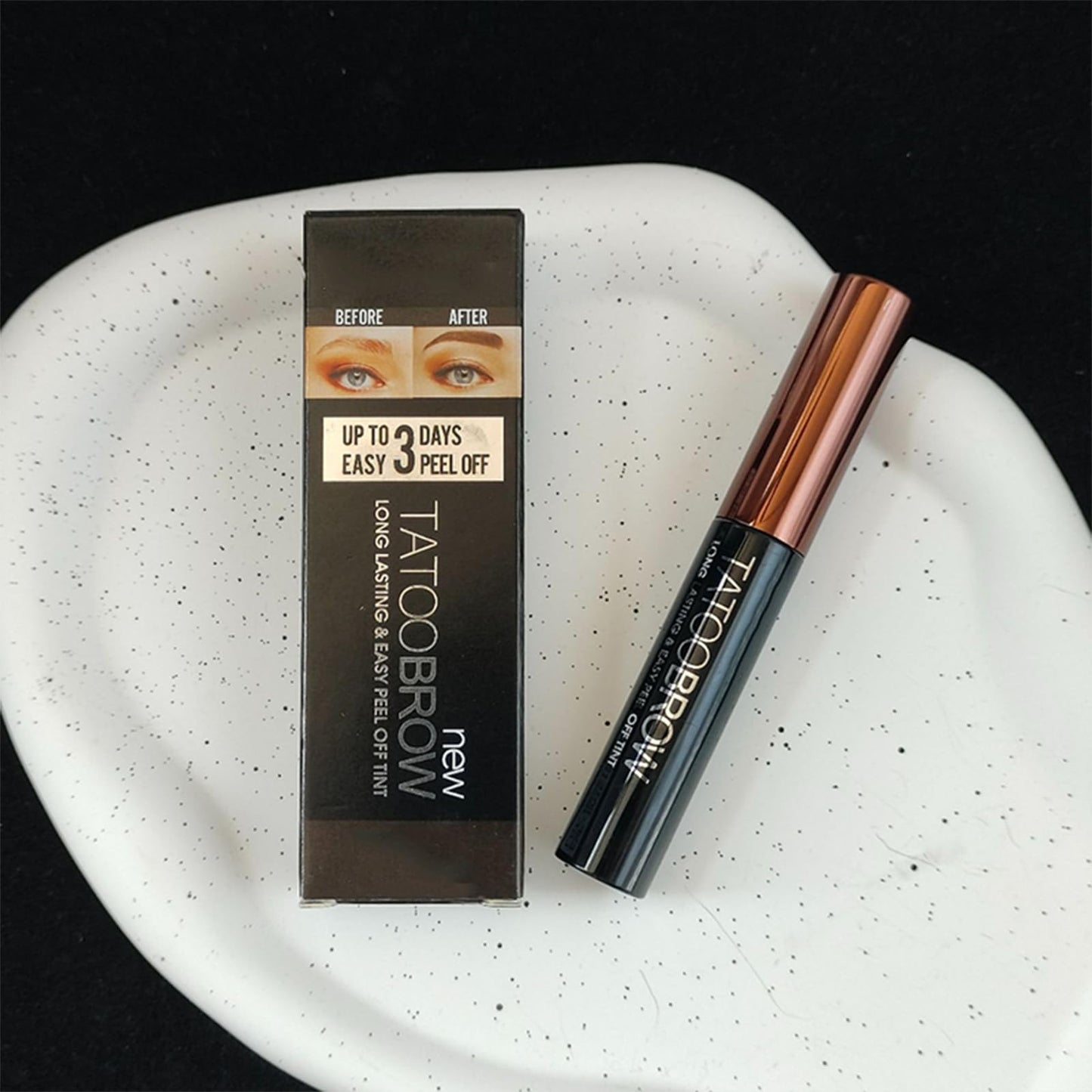 Generic Semi-Permanent Tattoo Brow Gel – Waterproof Peel-Off Eyebrow Tint for Defined, Natural-Looking Brows, Lasts Up to 3 Days(Gray Brown)