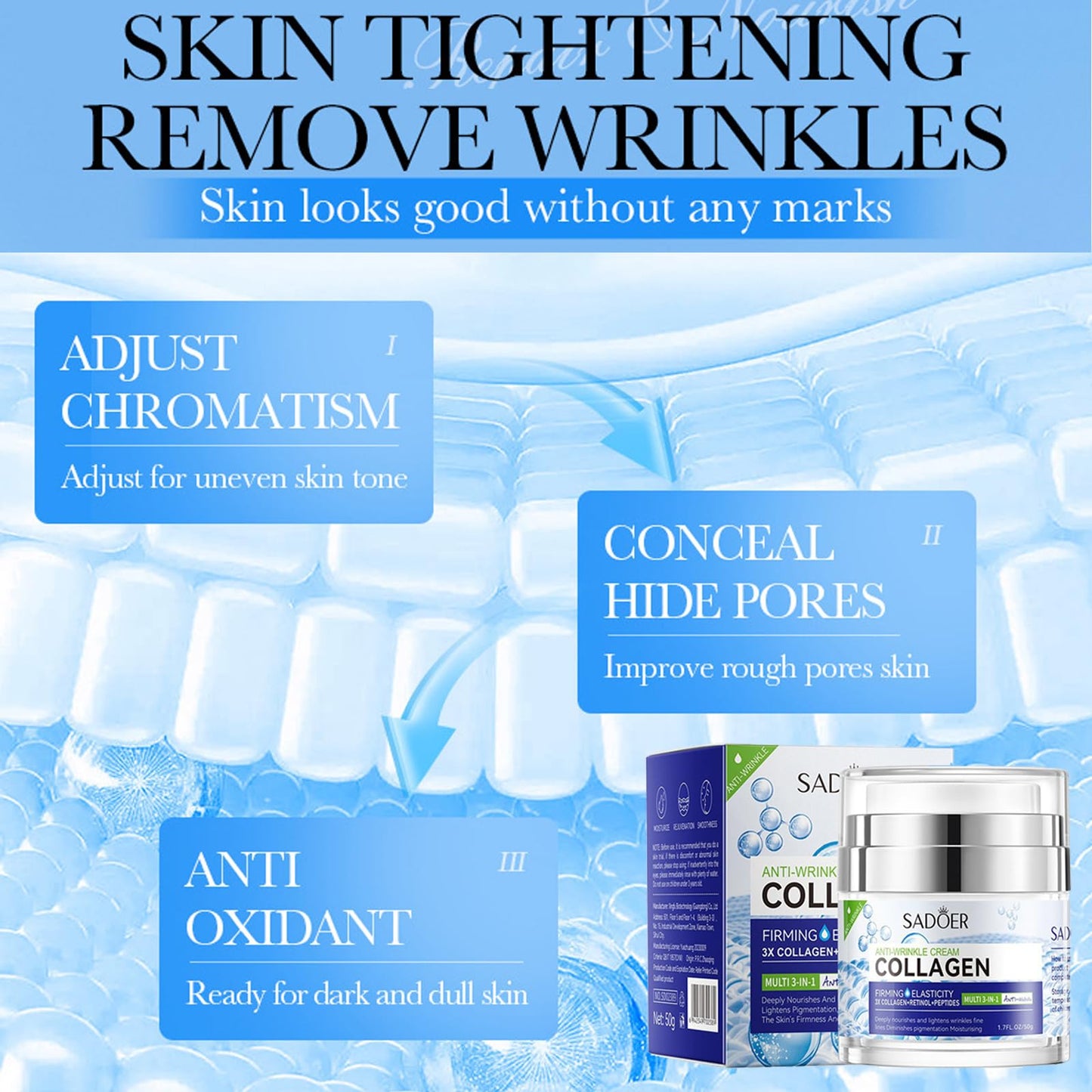 Collagen Anti Wrinkle Face Cream With Retinol,Peptides-Anti Aging Face Cream For Mature Skin,Face Moisturiser Reduce Fine Lines Lifting And Firming Cream Facial Care