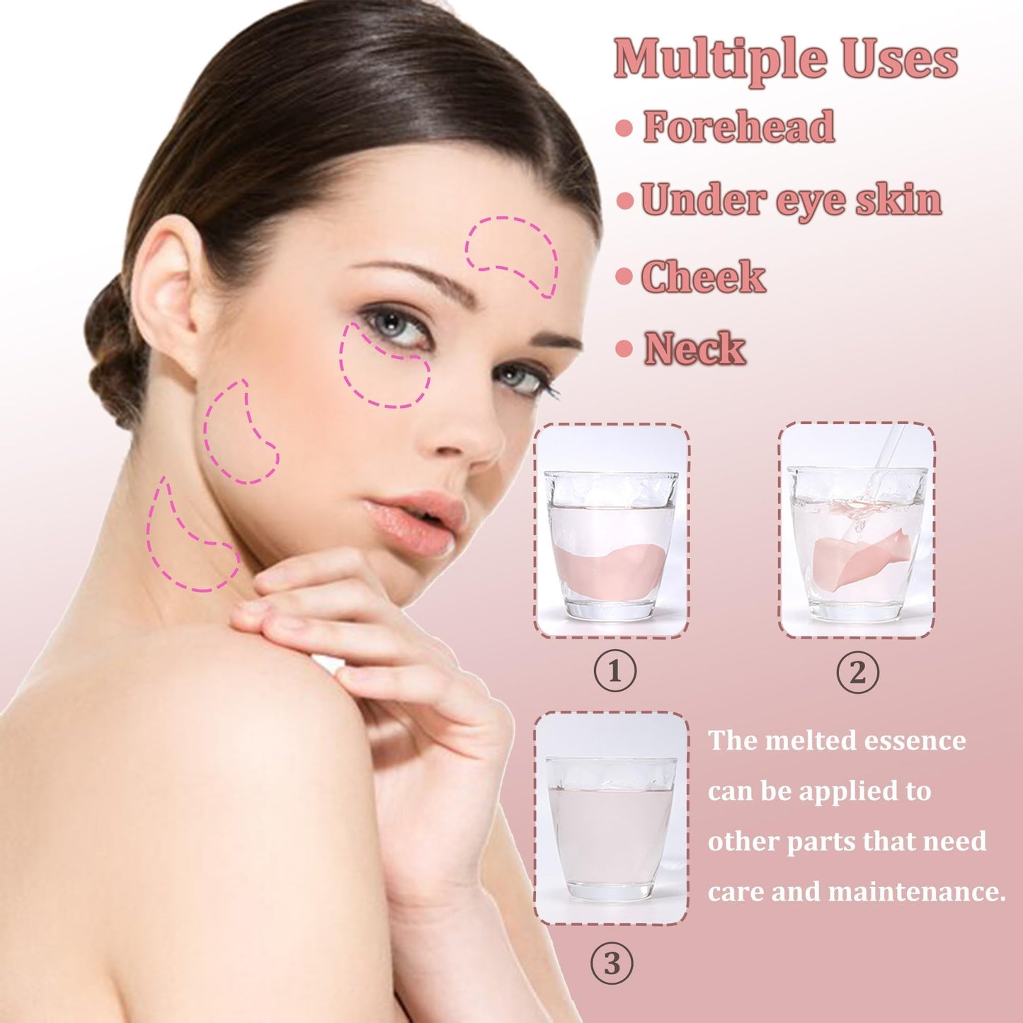 CGBOOM Under Eye Patches, Collagen Under Eye Mask, Dark Circles Under Eye Treatment, Puffy Eyes Bags Under Eyes Removal, Anti-Aging, Reduce Wrinkle, Skincare, Hydrating - 30 Pairs (Rose)