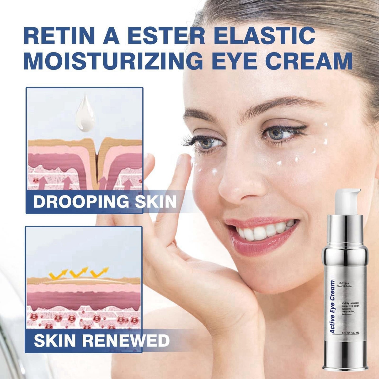 Seagrill Anti Wrinkle Serum,Collagen Boost Anti-Aging Cream,Eye Cream for Dark Circles and Puffy Eyes,Anti Wrinkle Essence,Collagen Firming Serum,Eye Bags Remover,under Eye Cream,Firming Eye Cream