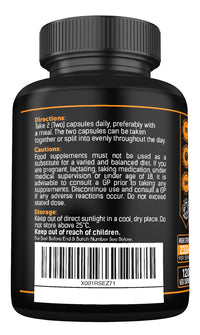 Organic Ashwagandha Capsules 1200mg Boosted with 100mg of Organic KSM-66 with 5% Withanolides with Added Organic Turmeric 200mg and Organic Black Pepper - Providing 1500mg Per Serving