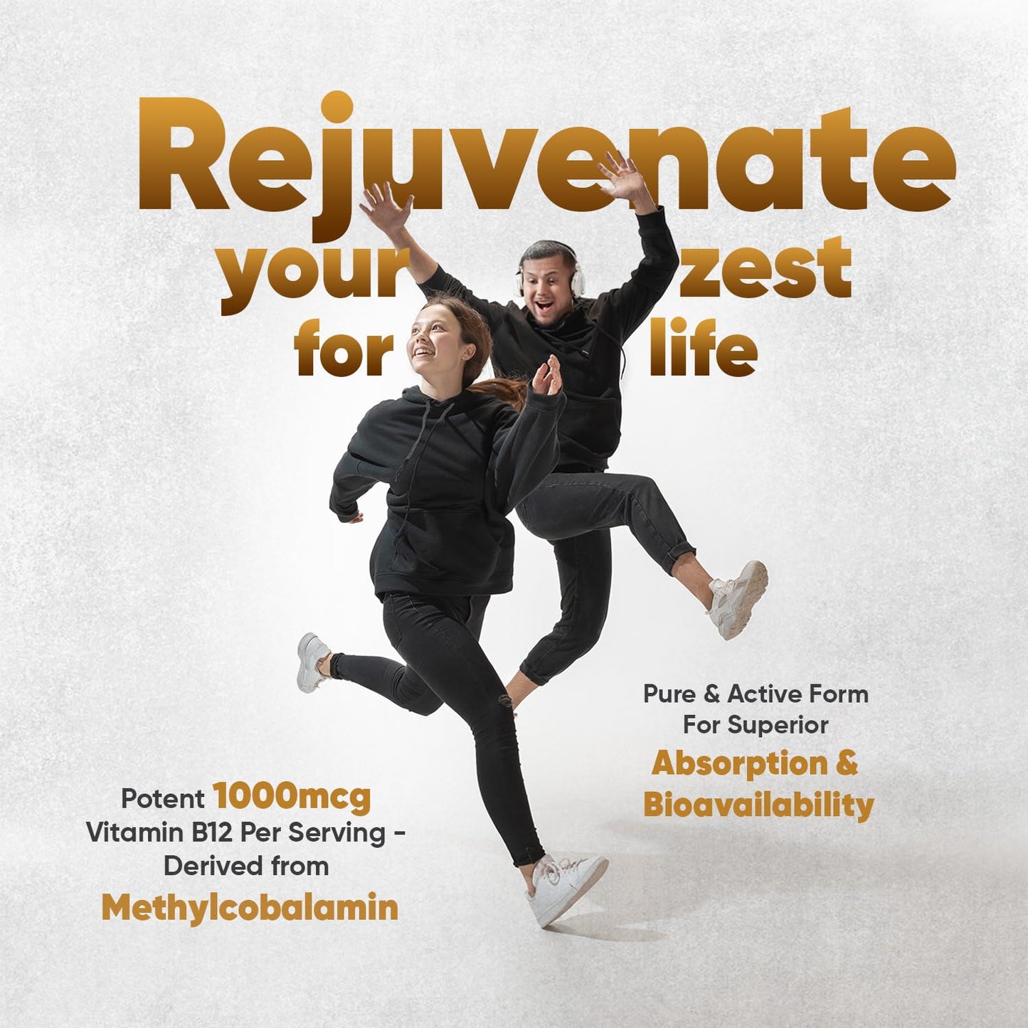 Vitamin B12 Tablets High Strength – 1000mcg Vegan B12 Supplement – 450 Pure Methylcobalamin Tablets (14+ Months Supply) – Tiredness and Fatigue Tablets – Immunity Supplements – GMP Approved