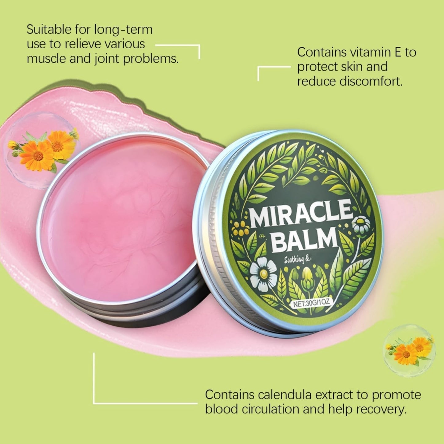 SingHao Miracle Balm,Miracle Soothing Cream,Muscle Pain Relief Cream,Herbal Balm for Legs,Moisturizing Pain Relief Crea/m,Fast Absorbing Body Cre/am,Targeted Pain Relief for Muscles,Fast Acting&Gentle