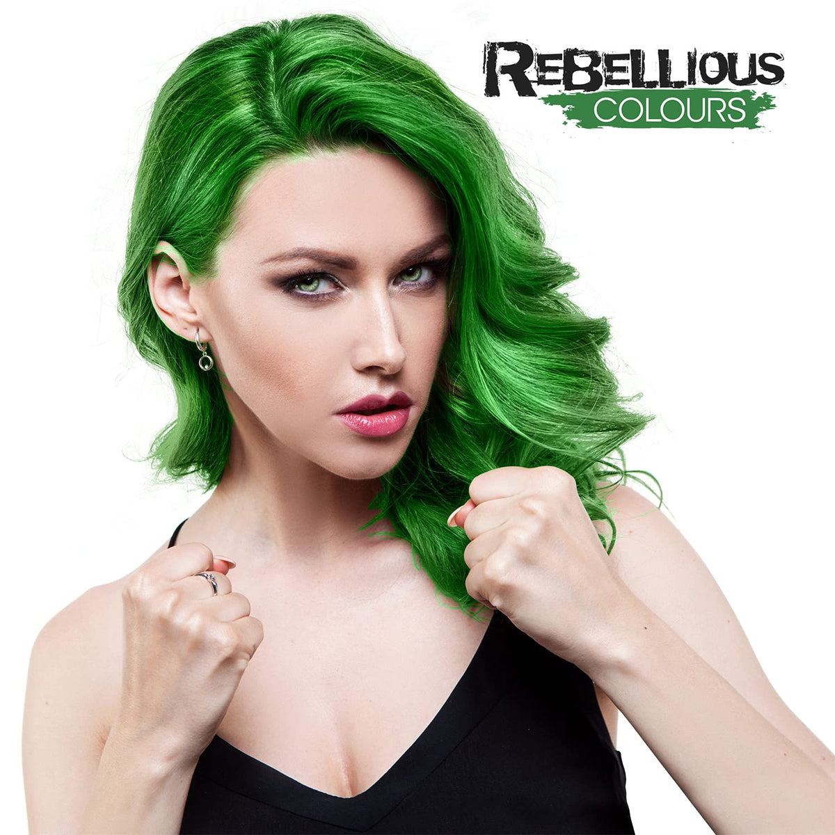 Rebellious Colour Semi Permanent Hair Dye Conditioning vegan cruelty free direct hair colour application 300ml (Voodoo Green)