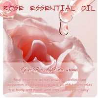 ISBEAUSOLS Vc Body Oil Gel - Body Oil for Women - Body Skin Care Oil Gel for Face,Body,Arm,Leg - Natural Vitamin C Essential Oils for Dry Skin - Hydrating Skin Care,Nourish,Watery Oil Texture (200ML, Rose)