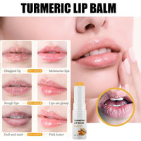 LUMKMAS Lip Lightening For Dark Lips, Whitening Turmeric Lip Balm Lips Pink Bleaching Cream Balm, Moisturizing Daily Lip Care Balm with Turmeric Extract, Repair Cracked Chapped Dry Lips (5g)