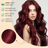 Xinyig Red Hair Care Instant Dye Shampoo,Hair Dye Shampoo Women,Polar Hair Dye Shampoo,Colouring Shampoo for Women,Anti Grey Shampoo,3 in 1 Instant Hair Dye Shampoo,Long Lasting Hair Color Shampoo(Red)