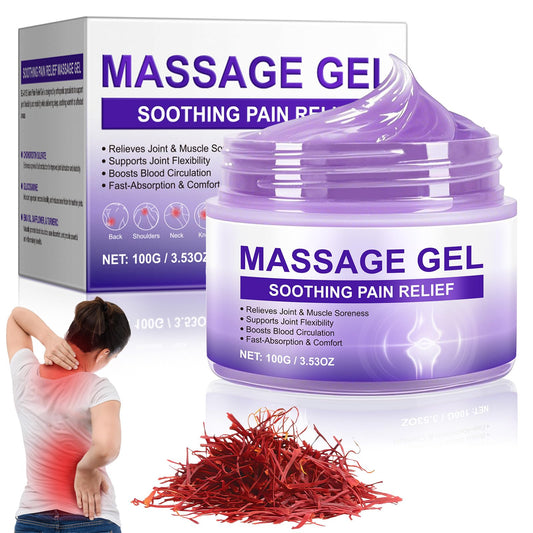 Joint Massage Gel, Soothing Massage Cream for Joint Activities, Knees, Lumbar, Neck, Back, Hands and Feet, Light-Weight & Easliy Spread for Post-Workout, Long-time Sitting|100g/3.53Oz